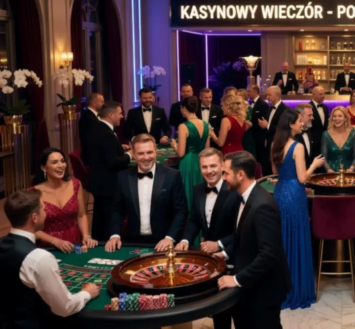 Uczestnicy wydarzenia Gather Avenue podczas wieczoru kasynowego